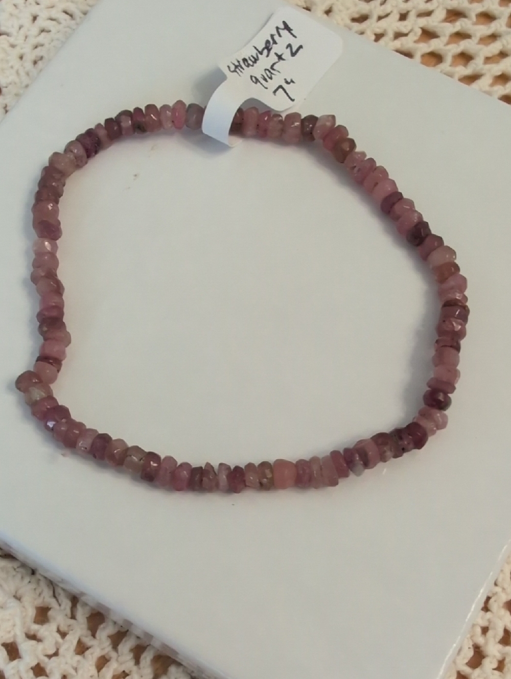 Strawberry Quartz Stretch Bracelet